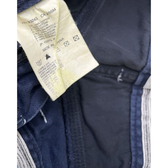 Y2k Diesel Women’s Wide Leg Navy Blue Canvas Pants White Stitching 25x31 - Picture 4 of 7